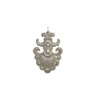 3PCS 5.5" Sparkle Platinum Fleur-de-lis Christmas Hanging Ornament. Fixed Price $14.99.