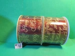 Christmas Ribbon W/wire Edges 2.5"X48FT Happy Holidays Joy X24FT.= 2.5X 48FT.. Fixed Price $14.99.