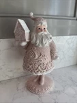 Valerie Parr Hill 9 Baking Gingerbread Lace Santa Figure Glitter Holiday Pink. Fixed Price $55.00.
