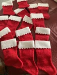 Christmas Fleece Stockings (15) Unmarked Perfect For Office Teachers Gifts. Fixed Price $23.20.