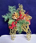 Metal Reindeer Christmas Decor Tabletop Centerpiece Mantel Shelf 12" High New. Fixed Price $15.99.