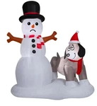 Home Accents Holiday 6 Ft. Animated Led Snowman And Dog Scene Inflatable. Fixed Price $99.99.