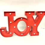 Red Marquee 3D Light Christmas Decor Joy Home Display Battery Operated. Fixed Price $19.88.