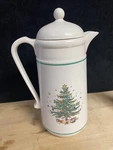 Nikko Thermal Vacuum Coffee Carafe Thermos Christmas Tree Glass Lined Spode. Fixed Price $29.17.