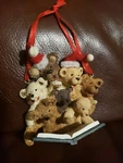 Kurt S. Adler W6546 Holly Bearies Christmas Ornament - Choir Teddy Bears (R3). Fixed Price $25.00.