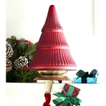 Neiman Marcus Matte Christmas Tree Stocking Holder Holiday Red Glitter New. Fixed Price $69.00.