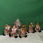 7 Animal Christmas Hanging Ornaments Cute Decorative Set. Fixed Price $19.00.