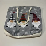 Christmas Theme Burlap Tote/ Large Gift Bag Renshun New Gnomes. Fixed Price $12.00.