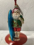 Old World Christmas Surfer Santa Glass Ornament 40060 New. Fixed Price $19.90.