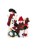 Plush Snowman Penguin Felt Prima Designs Weighted Bottom Stuffed Christmas Vtg. Fixed Price $14.00.