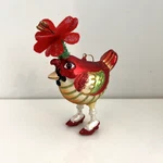 Cardinal With Hat Glass Christmas Ornament Bestpysanky. Fixed Price $15.00.