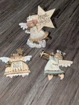 Kurt Adler Christmas Angels Figure & Ornament Set Hand Carved Resin Santas World. Fixed Price $21.24.