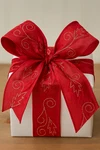 Vickerman 4" X 10 Yard Embroidered Swirl Berry Wired Christmas Ribbon (CL5). Fixed Price $17.99.