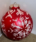 Christopher Radko Celebrations Snowflake Glass Ball Christmas Ornament H2. Fixed Price $23.40.