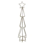 Northlight 17.5" Led B/o Gold Glittered Wire Christmas Cone Tree White Lights. Fixed Price $23.93.