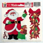 Color Clings Retro Style Santa Window Reusable Static Christmas Decor. Fixed Price $8.09.