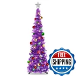 N&t Nieting Nt Pop Up Christmas Tree Lights 30 Balls Collapsible Tinsel. Fixed Price $67.31.