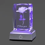 3D Rose Crystal With Led Colorful Light Base Love Bedside Night Lamp Hochance. Fixed Price $52.31.