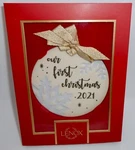Lenox 2021 Our First Christmas Porcelain Ornament Blue Snowflake Plaque H45. Fixed Price $15.00.