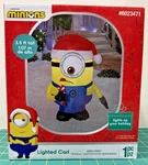 Carl Minion Inflatable Gemmy Airblown Lighted Led Up 3.5FT Candy Cane Yard. Fixed Price $38.99.