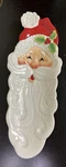 Fitz And Floyd Christmas Santa Server Snack Therapy 13" Holiday Tray Ceramic. Fixed Price $16.00.