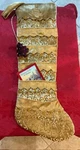 Itr Gold Christmas Stocking Beaded Large 35 Very Elegant Traditional W Pockets!. Fixed Price $34.77.