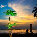 6 Ft Plug-in Palm Tree Led Lights For Home Party Christmas Outdoor Patio Decor. Fixed Price $51.99.