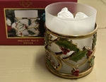 Lenox Holiday Gold Votive Holly Berry Candle Holder Frosted Glass. Fixed Price $16.20.