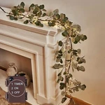 Hairui Led 6FT Eucalyptus Garland Lights For Home Party Christmas Holiday Decor. Fixed Price $33.99.