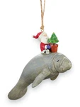 Cape Shore Santa Riding Manatee Nautical Coastal Christmas 3.75", Boca Raton. Fixed Price $25.99.