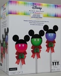 Gemmy Christmas Disney Magic Holiday 3 Mickey Mouse Multicolor Pathway Markers. Fixed Price $109.99.