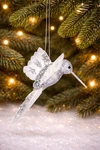 Holiday Lane Glitter Feathered Hummingbird Ornament Silver Xmas Tree Decor. Fixed Price $14.99.