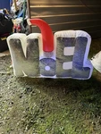 Gemmy Airblown Inflatable 4FT Noel Sign Christmas Holiday Yard Decoration. Fixed Price $25.86.
