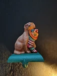 Eddie Bauer Golden Retriever Dog Christmas Stocking Holder Cast Iron Midwest. Fixed Price $25.00.