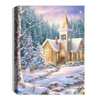 Glow Decor Christmas Chapel-led Tabletop With Timer Mini Canvas 8 X 6 In.. Fixed Price $9.66.