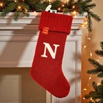 New Wondershop Christmas Stocking Red Chunky Knit White Varsity Letter Initial. Fixed Price $24.00.