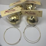 Vintage Lot Of 4 Bell Christmas Ornaments Large Michaels Gold With Hangers. Fixed Price $10.00.