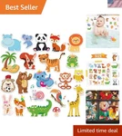 Window Clings Stickers For Kids Gel Decals Thick Tod.... Fixed Price $22.08.