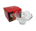 Mikasa Footed Glass Bowl Christmas Night Celebrations Candy Dish 6" X 4". Fixed Price $17.00.