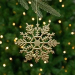 Northlight Club Pack Of 24 Gold Glamour Glitter Snowflake Christmas Ornaments 4". Fixed Price $11.49.