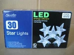 30 Led Lighted Medium White Shaped String Lights. Fixed Price $24.99.