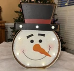 Hobby Lobby Shanghai Crafts 15 Tin Light-up Snowman: Winter Christmas. Fixed Price $22.95.