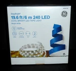Ge Staybright 240 Led 19.6 Ft Cool White Christmas Tape Lights (1 Box). Fixed Price $29.99.