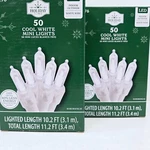 Holiday Time Lot Of - 50 Led Cool White Mini Lights Wire 11.2 Ft Long Ea. Fixed Price $6.45.