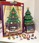 Kirkland Signature Wooden Advent Calendar Christmas Tree 24 Ornaments Complete. Fixed Price $249.00.