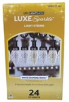 Gemmy Lightshow 24 Count 23 Ft C9 Luxe Sparkle White Led Christmas. Fixed Price $49.00.
