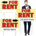 Pcs Sale Sign 23.6 X 15.7 Inch Double Sided With Stakes Blank Corrugat.... Fixed Price $40.34.