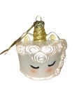 New Box Unicorn Cake Christmas Ornament Blown Glass Hand Painted 4" Tall. Fixed Price $14.00.