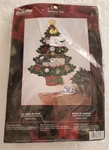 Bucilla Felt Applique Kit, Christmas Tree Card Holder Wallhanging Decor New. Fixed Price $54.99.