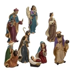 Kurt Adler 6.25" Resin Nativity Scene Set Of 8 Christmas Figurines Decor. Fixed Price $44.97.